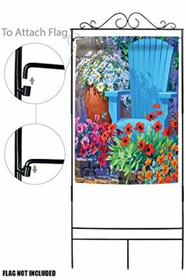 Toland Home Garden's House Flag Arbor Metal Decorative Stand 28x40