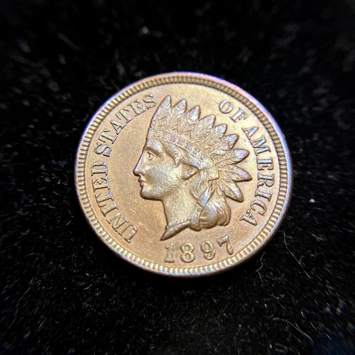 1897 Indian Head Cent Choice Uncirculated Original MS UNC Type MAKE OFFER!