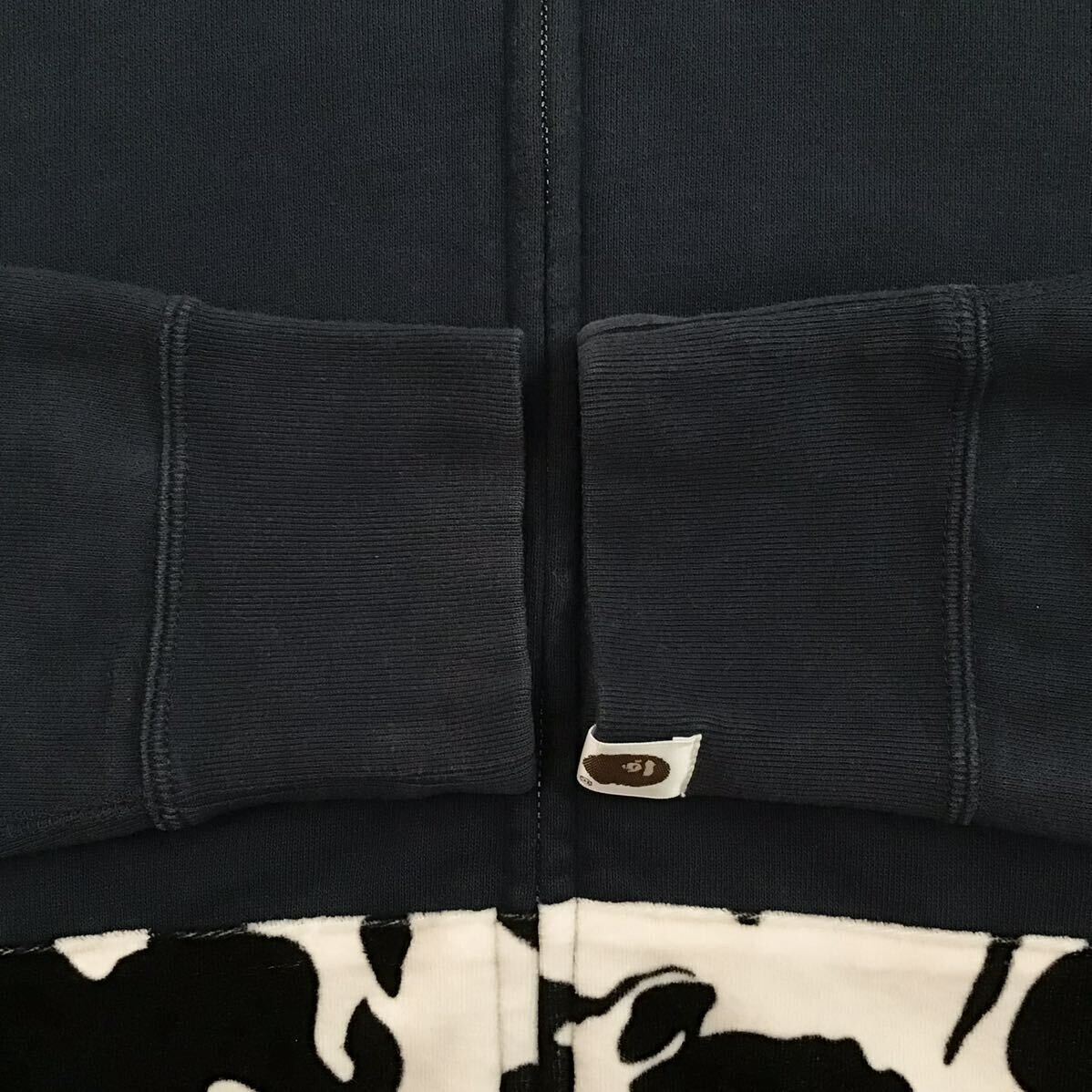 BAPE Navy Holstein full zip hoodie a bathing ape NIGO cow Size M