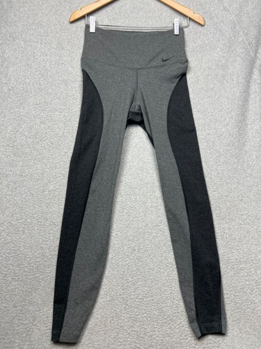 Nike Womens Sculpt Victory Tight Fit High Rise Full Length Size M Gray Black
