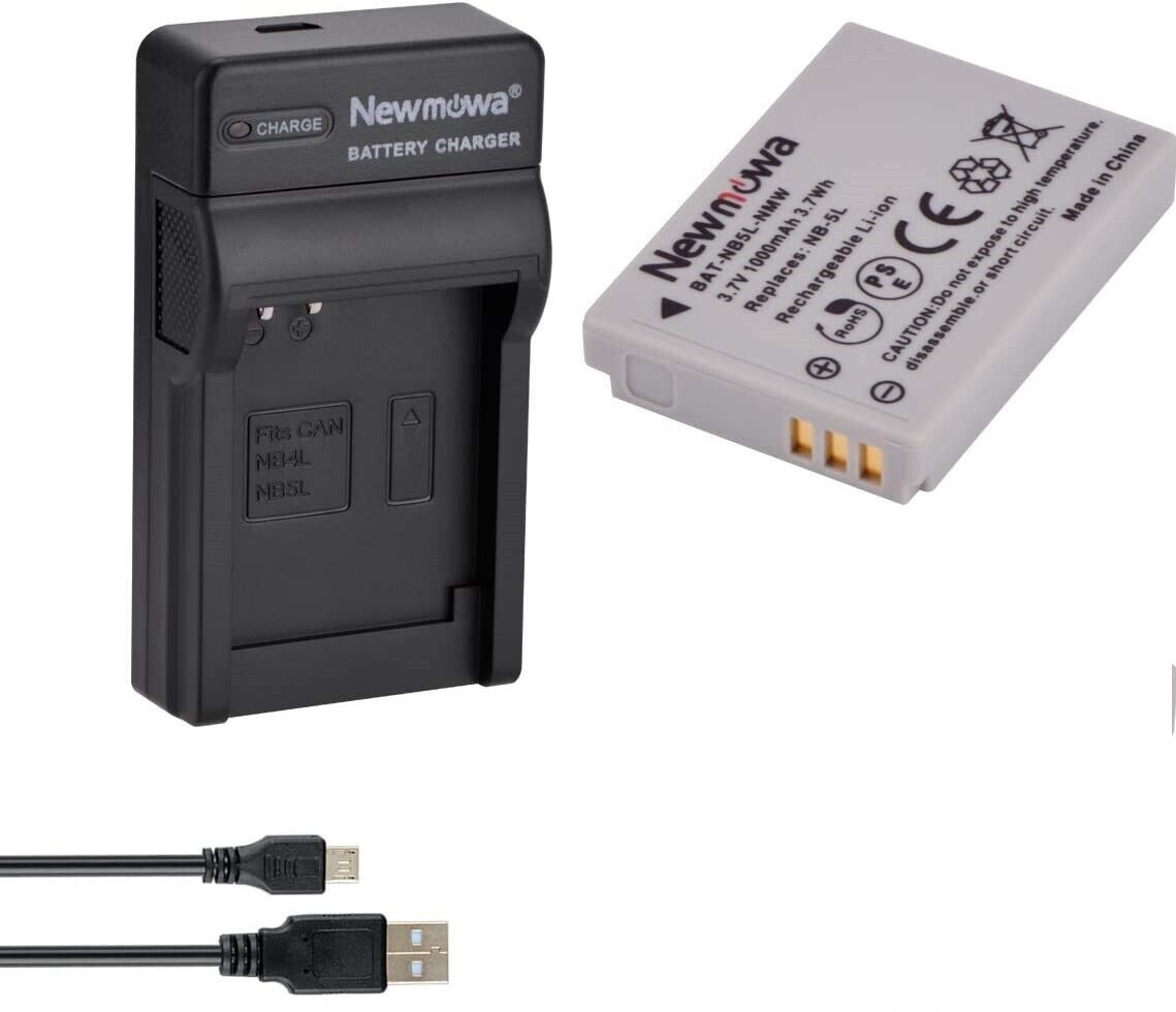 Kastar Battery Slim USB Charger for Canon NB5L CB2LX & Canon