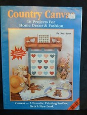 Country Canvas, Pattern, Instruction, Painting Decor Fashion Craft 1989 Plaid