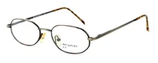 Calabria Metal Flex Designer Reading Glasses P in Gold & Amber X-SMALL 48 mm