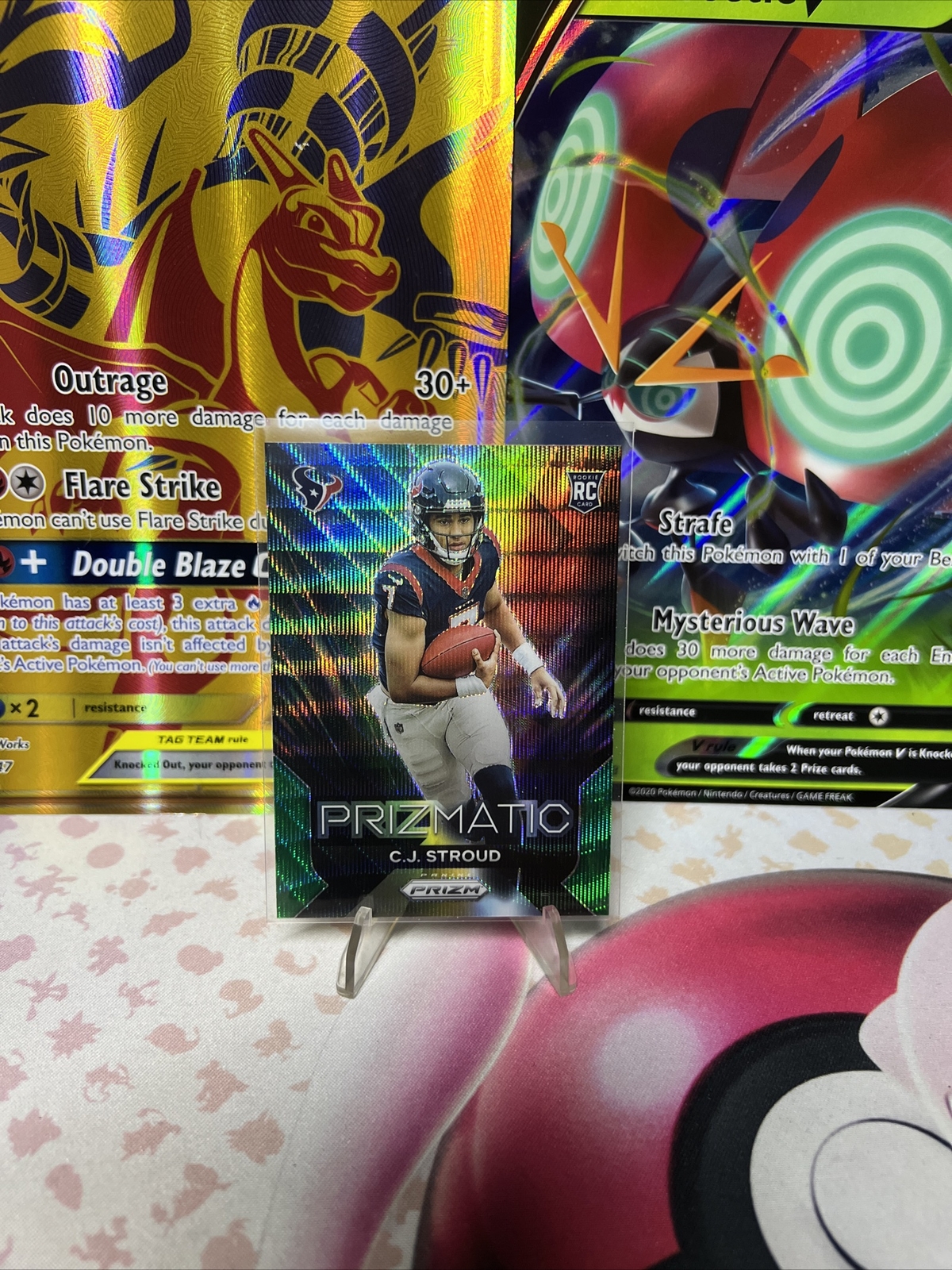 2023 Panini Prizm #6 CJ Stroud Prizmatic Prizm Rookie Texans SP GREEN Wave ROY