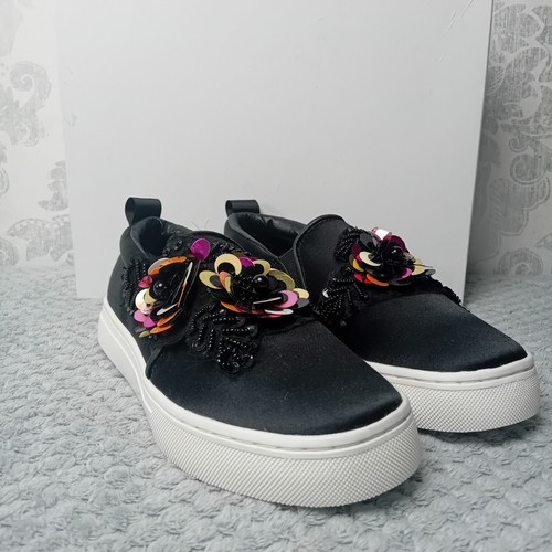 Scarpe da ginnastica Mini Miss KG da bambina nere/bianche Siquence taglia UK 2 / EU 34,5 - Foto 2 di 11