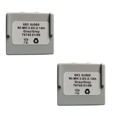 2Pcs Ni-MH 3.6V 2.1Ah Grau/Grey Battery 683 00900 for HETRONIC Remote Control 