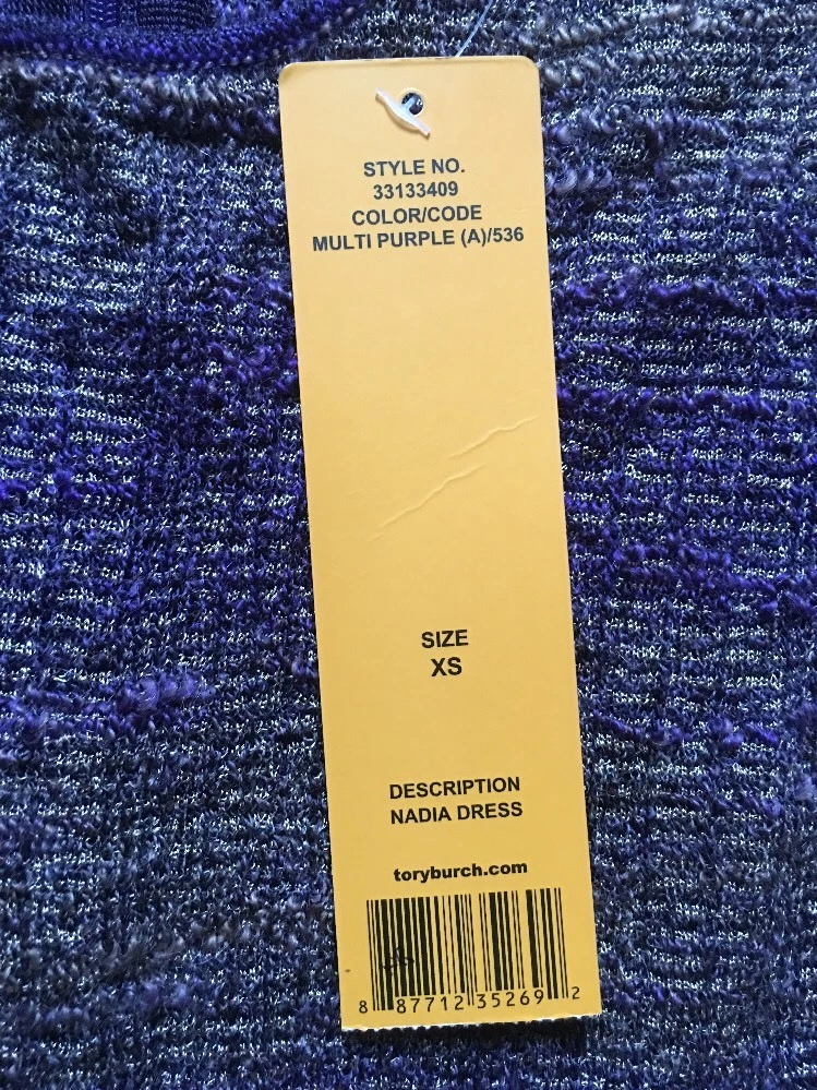 Abito midi nuovo con etichette Tory Burch Nadia lavorato a maglia taglia XS