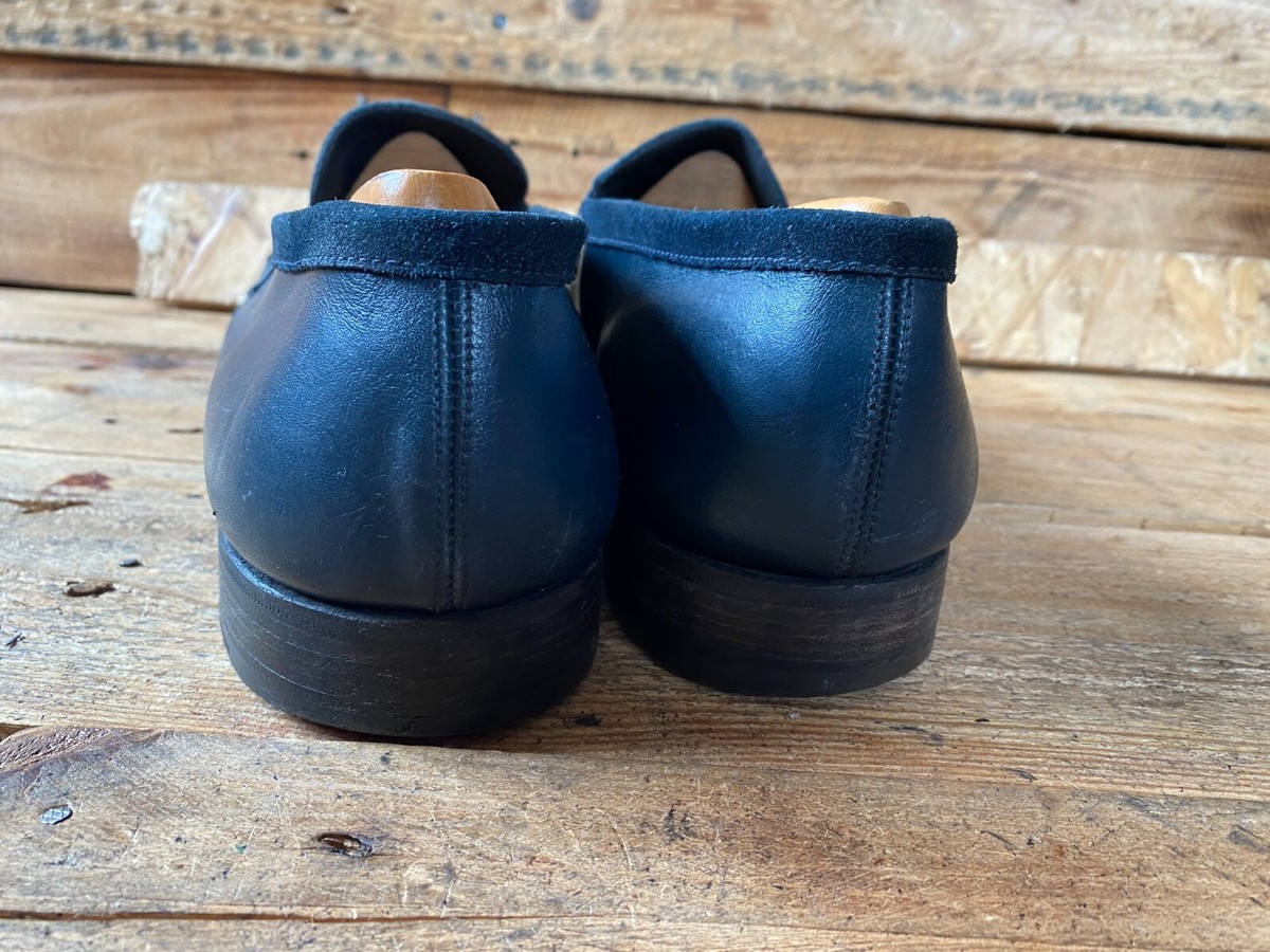 J.M.Weston 180 navy blue leather penny loafers | eBay display picture 2