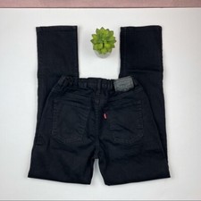 Levi's 512 Slim Taper Black Denim Jeans Boy Size 18 Regular