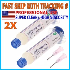 2PCS KINGBO RMA-218 Solder Flux Paste 10cc Syringe Rework BGA Reball SMT SMD PCB