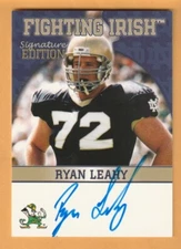 Ryan Leahy Notre Dame Irish AUTO 2003 TK Legacy Yakima Washington