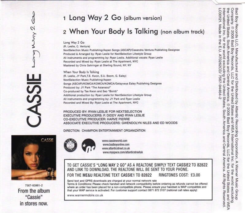 CASSIE Long Way To Go CD UK Atlantic AT0262CD HIP HOP | eBay
