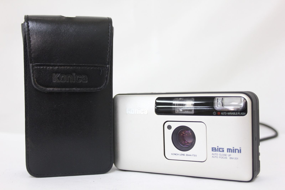Konica Big Mini BM-201 BM201 35mm F3.5 Film Camera Silver W