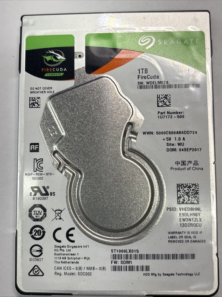 Seagate ST1000LX015 1TB 2.5” SATA SSHD Hybrid Drive - Image 3 of 3