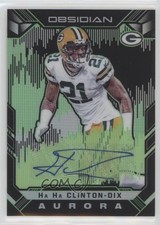 2018 Panini Obsidian Aurora Electric Etch Green 23/25 Ha Clinton-Dix Auto s7f