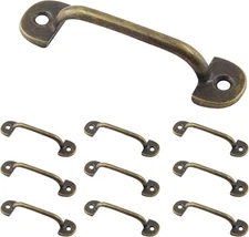 Waziaqoc 20pcs Vintage Mini Pulls, Zinc Alloy Bronze Drawer Style 2, 