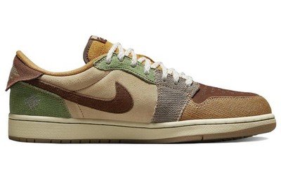 靴 Air Jordan 1 Low ZION Flax and Oil Green Zion Williamson × Nike Air Jordan 1 Low OG 