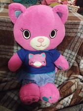 Build-A-Bear Kabu Catlynn Pink Cat Plush/ Bling Tshirt Tutu Tights