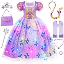 Princess Dresses for Girls - Light Up Princess Costume for Little Girl, Hallo...