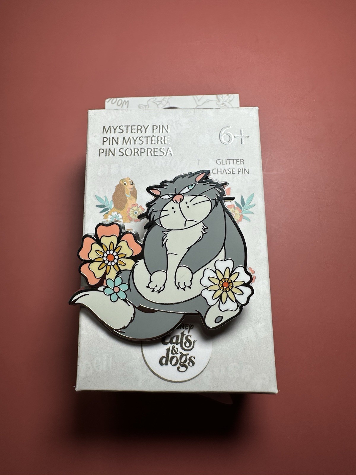 Loungefly Disney Cats & Dogs Floral Blind Box Enamel Pin - Lucifer