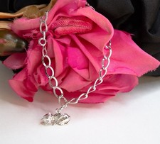 Vintage Sterling Charm Bracelet Starter Set With One Cat Charm