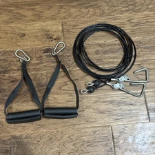 Set of 2 Bowflex PR3000 149" Cables Rod Hooks w/ Clips Handles OEM Free Shipping