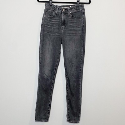 Levis 721 WOMEN'S SIZW 27 High Rise Skinny Washed Black Jeans
