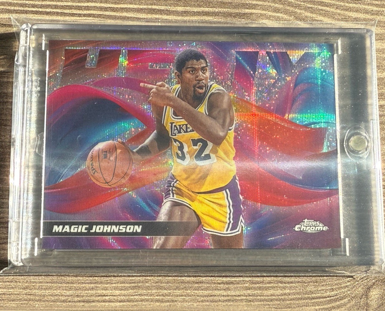 2025-26 Topps Chrome Basketball Magic Johnson Helix SSP Case Hit Lakers