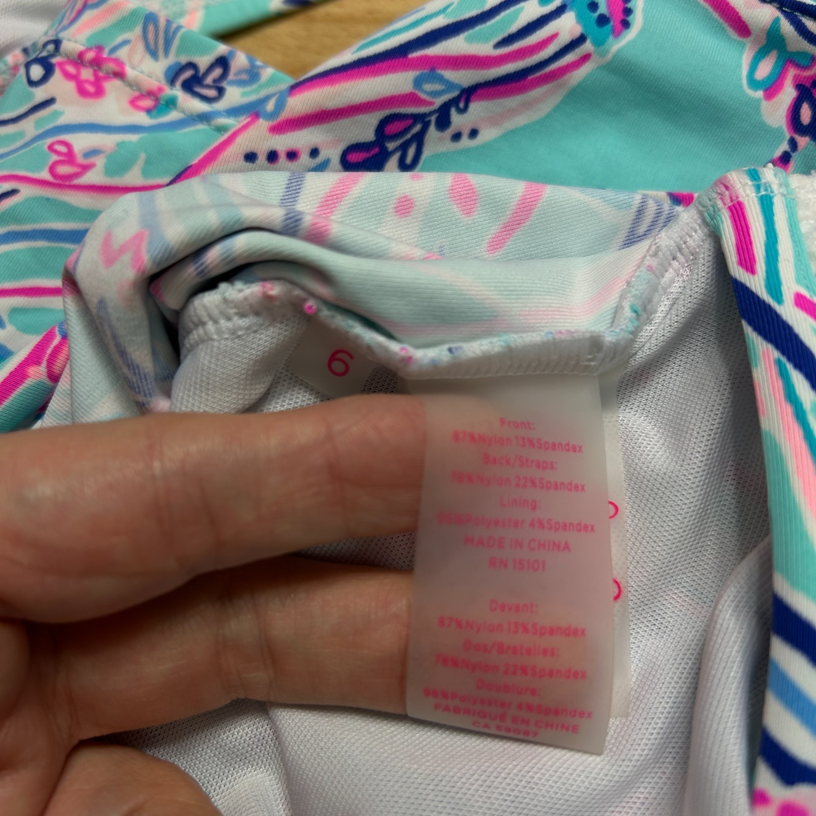 Lilly Pulitzer 2 Piece Halter Tankini Top And Bottom Swim Suit Women's Size 6