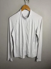 Coolibar Jacket Womens Large White UPF 50+ Sun Protection Full Zip Lightweight