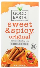 Good Earth Original Sweet And Spicy Herbal Tea 18 Caffeine Free Teabags