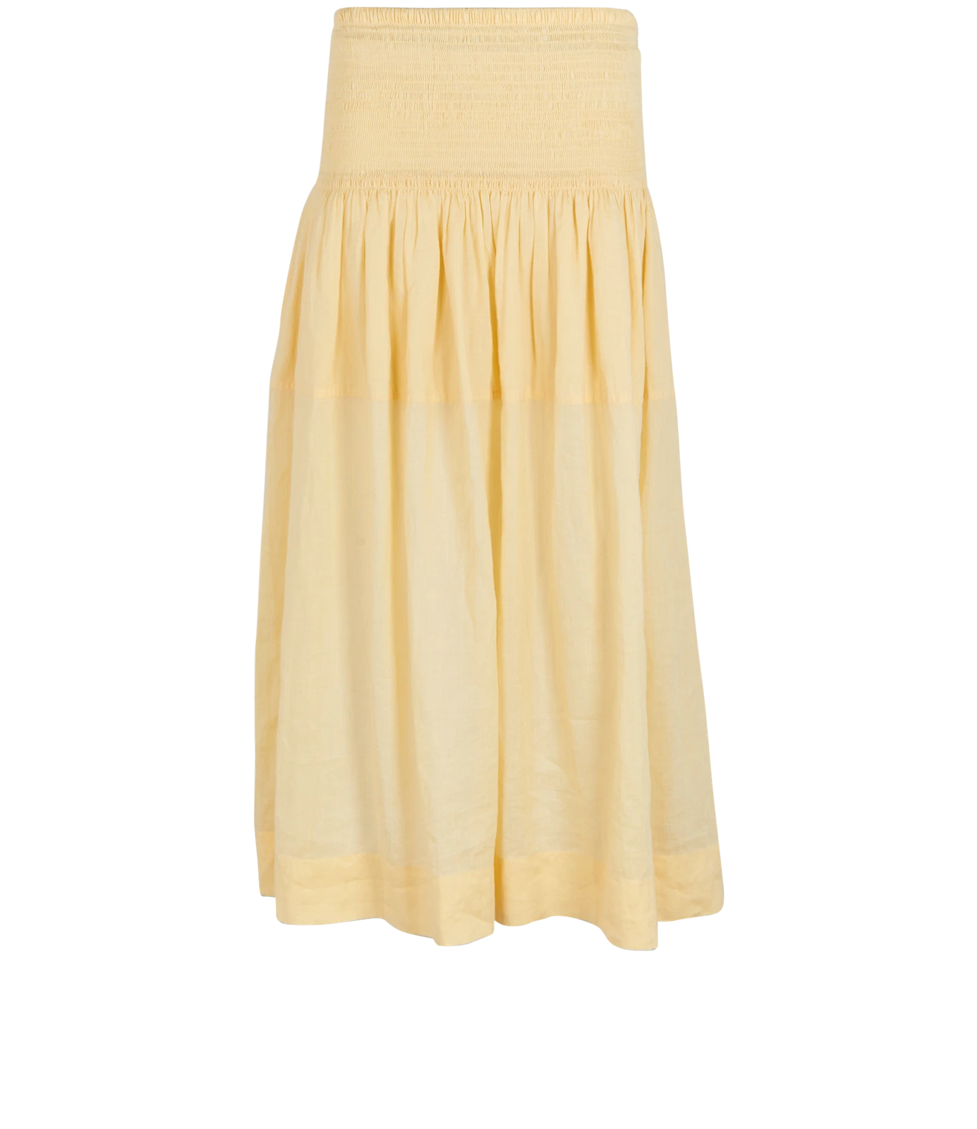 Joseph Senzo Skirt Womens 10 Yellow Linen