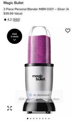 NEW IN BOX - Magic Bullet - Essential Personal Blender - Silver Unopened