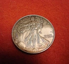 1996 American Silver Eagle Toned AU 100% 1 OZ. Fine Silver