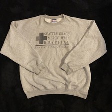 Sudadera De Colección Años 90 Grises Anatomía Hechizo Gris Seattle Grace Mercy West