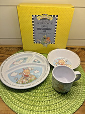 Vintage 80s Applause The Real Mother Goose Children's 3 Piece Melamine Set