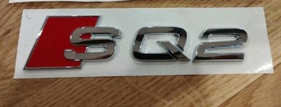 original Audi SQ2 Schriftzug Emblem Aufkleber Heckklappe Chrom Q2 Logo hinten