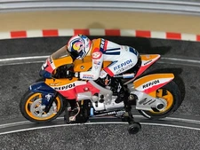 1488- Scalextric TecniToys Motorcycle Honda GP #2 Dani Pedrosa Repsol 1:32 slot bike