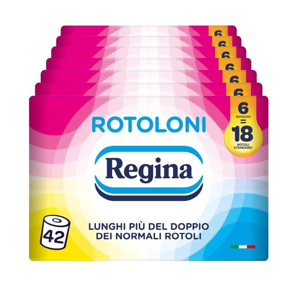 Rotoloni Regina 42 Maxi Rotoli - Carta Igienica 500 Fogli 2 Veli