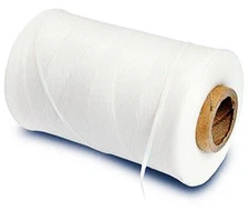 500 yds, Wax Lacing Cord Nylon, White 0.09" for Binding Wiring Harnesses, 