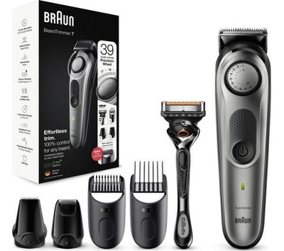Braun BT7220 Barttrimmer & Haarschneider Set Wet&Dry | 39 Längen | 100 Min Akku