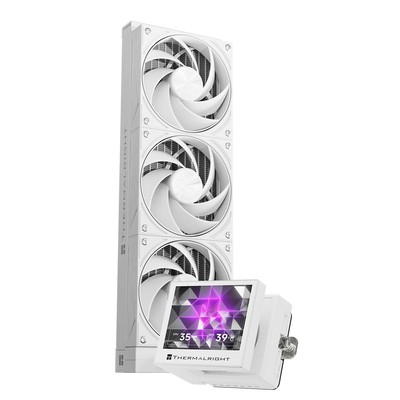 Stream Vision 360 White-AIO Liquid Cooler,3x120mm Water Cooling,3.5in LCD Scr...