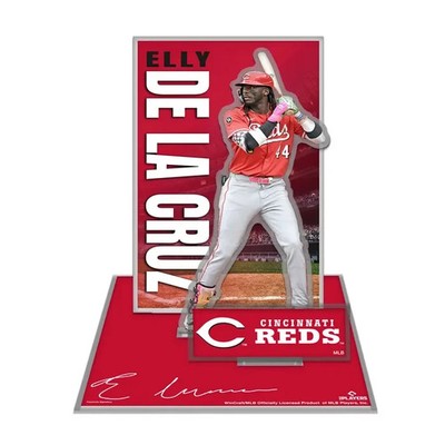 ELLY DE LA CRUZ CINCINNATI REDS LASER CUT 3D ACRYLIC STAND UP SET WINCRAFT