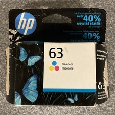 HP 63 Tri-Color Ink Cartridges, F6U61AN, 165 Pages