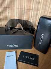 Versace Designer Sonnenbrille dunkel groß Glitzer Brille
