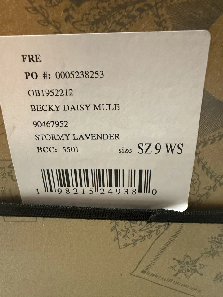 Free People Flat Mules Feminino Tamanho 9 Becky Daisy Mules Flores Bordadas Roxas - Imagem 4 de 4