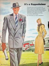 Original 1947 Print Ad: It's a Kuppenheimer "An Investment in Good Appearance