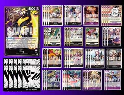 King B/P OP08 Leader Full Deck One Piece TCG