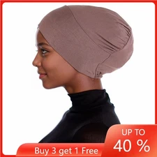 Muslim Women Hijab Turban Bonnet Cap Beanies Underscarf Wrap Head Cover Islamic