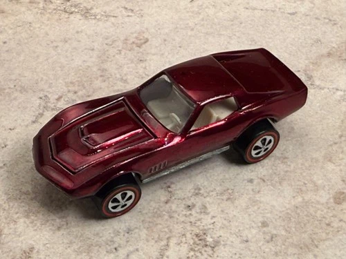 Restored Hot Wheels Redline - US Custom Corvette in Magenta!! Free Shipping!!